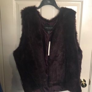 Faux fur vest